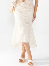 Ladies' midi skirt with lace hollow out, classic and fashionable for going on vacation