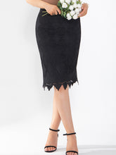 Women's midi skirt with lace hollow out, classic and fashionable for going on vacation