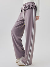 Women's vertical loose fit fitness casual pants straight leg wide leg pants