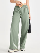 Women's pants high waisted loose straight tube pocket for sports and leisure, outdoor hiking and mountaineering