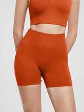 Women's shorts with tight fit and high waist, high elasticity and comfort, seamless pleating and hip lifting fitness pants, suitable for sports cycling and running