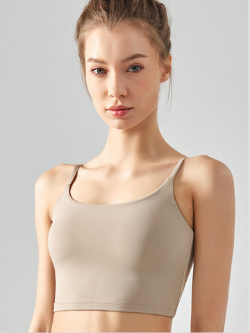 Women's running, yoga, sports, slim shoulder strap vest, top, outerwear bra