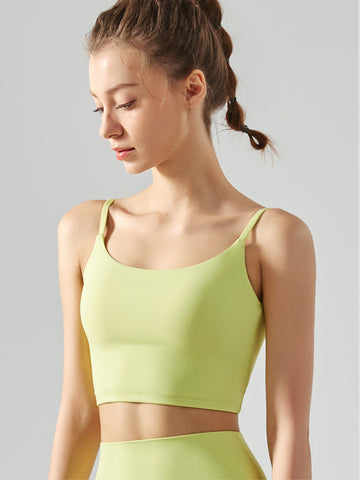 Women's running, yoga, sports, slim shoulder strap vest, top, outerwear bra