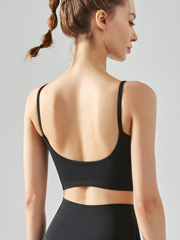 Women's running, yoga, sports, slim shoulder strap vest, top, outerwear bra