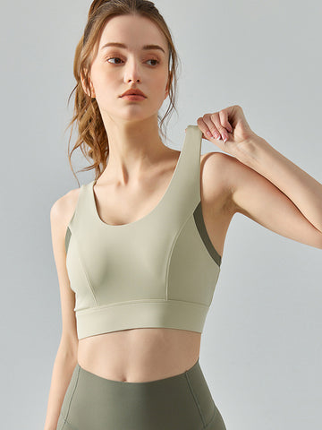 Women's vest , sports and fitness top, yoga gathering bra, running training