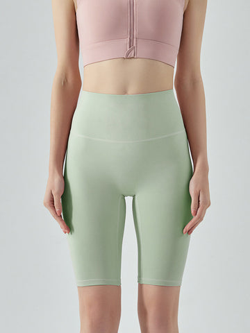 Women's tight shorts, high stretch yoga pants, fitness exercise, running