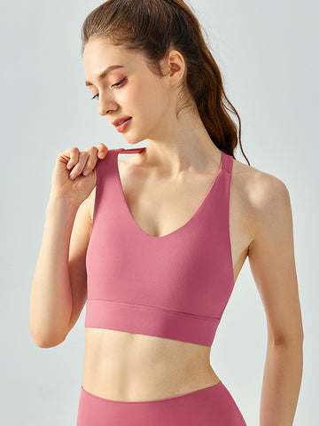 Women's vest , sports and fitness top, yoga gathering bra, running training