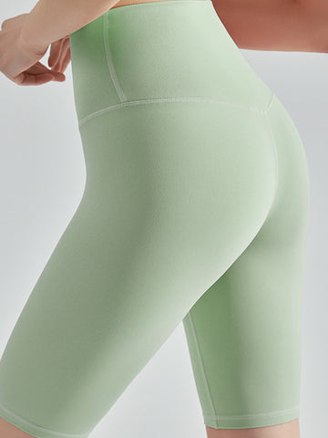 Women's tight shorts, high stretch yoga pants, fitness exercise, running