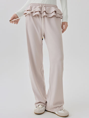Women's vertical loose fit fitness casual pants straight leg wide leg pants