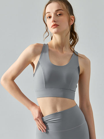 Women's vest , sports and fitness top, yoga gathering bra, running training