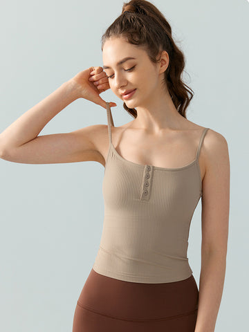 Women's vest with thin shoulder straps, sports and fitness top, yoga gathering bra, running training