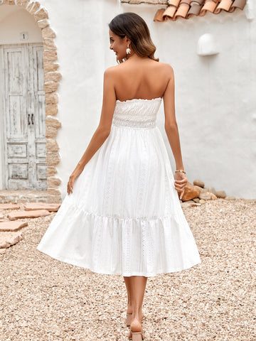 Women's dress, chest cinching and waist cinching, fashionable evening gown