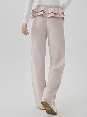 Women's vertical loose fit fitness casual pants straight leg wide leg pants