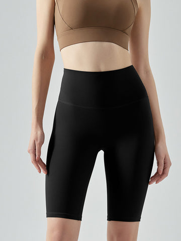Women's tight shorts, high stretch yoga pants, fitness exercise, running