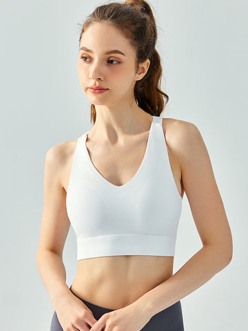 Women's vest , sports and fitness top, yoga gathering bra, running training