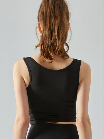 Women's vest short, sports and fitness top, yoga, running training