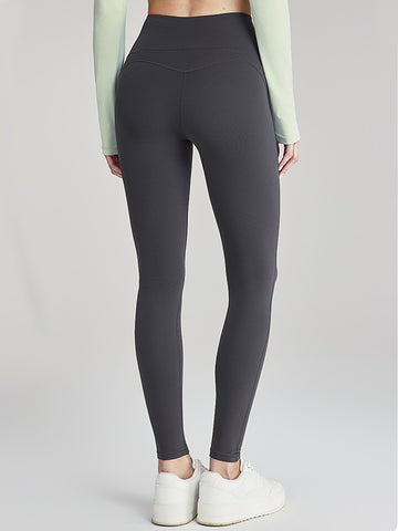 Women's tight pants with plush high stretch leggings, yoga pants, fitness exercise, running