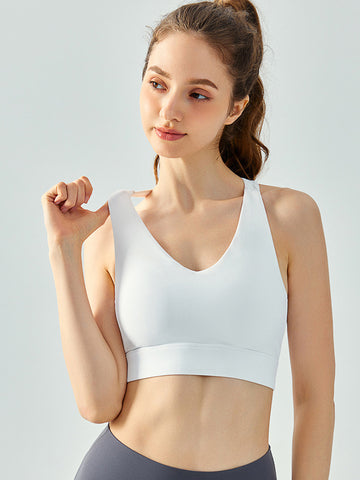 Women's vest , sports and fitness top, yoga gathering bra, running training
