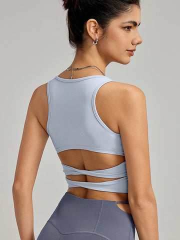 Women's vest , sports and fitness top, yoga gathering bra, running training