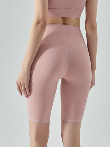 Women's tight shorts, high stretch yoga pants, fitness exercise, running
