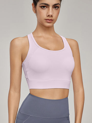 Women's vest, sports and fitness top, yoga gathering bra, running training