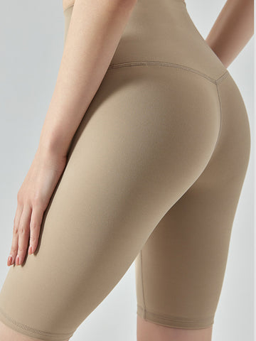 Women's tight shorts, high stretch yoga pants, fitness exercise, running