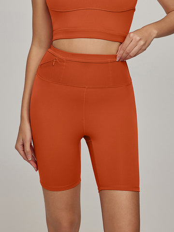 Women's tight shorts, high stretch yoga pants, fitness exercise, running