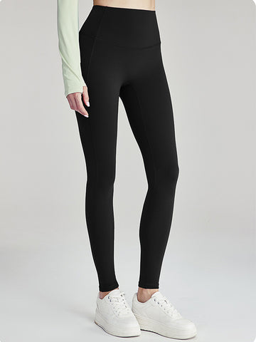 Women's tight pants with plush high stretch leggings, yoga pants, fitness exercise, running
