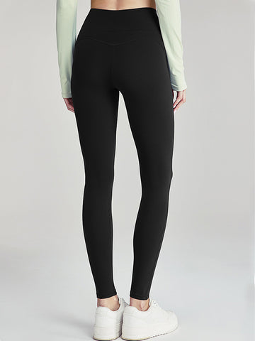 Women's tight pants with plush high stretch leggings, yoga pants, fitness exercise, running