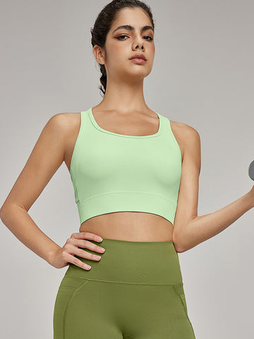 Women's vest, sports and fitness top, yoga gathering bra, running training