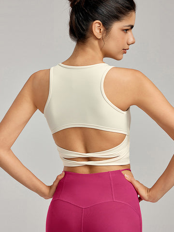 Women's vest , sports and fitness top, yoga gathering bra, running training