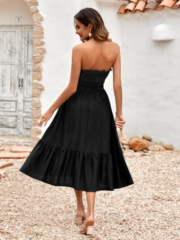 Women's dress, chest cinching and waist cinching, fashionable evening gown