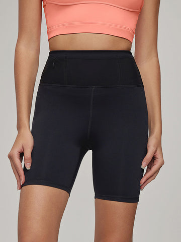 Women's tight shorts, high stretch yoga pants, fitness exercise, running
