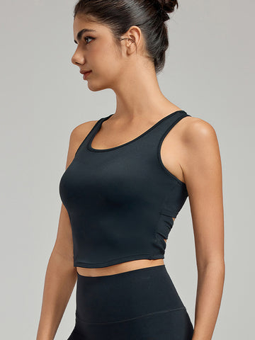 Women's vest , sports and fitness top, yoga gathering bra, running training