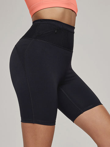 Women's tight shorts, high stretch yoga pants, fitness exercise, running