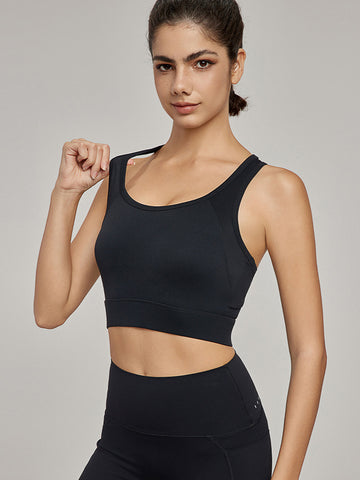 Women's vest, sports and fitness top, yoga gathering bra, running training