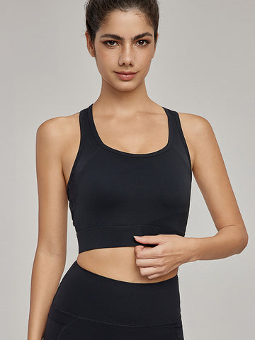 Women's vest, sports and fitness top, yoga gathering bra, running training