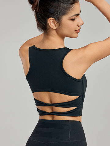 Women's vest , sports and fitness top, yoga gathering bra, running training