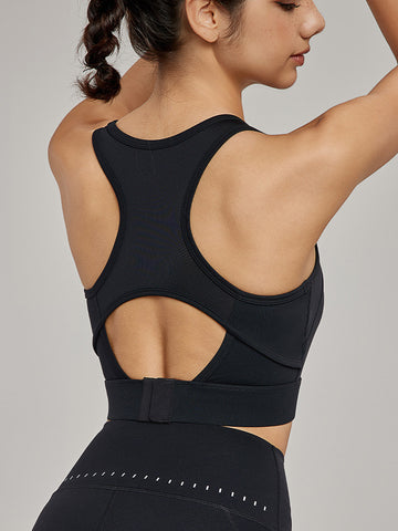 Women's vest, sports and fitness top, yoga gathering bra, running training